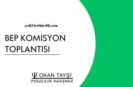 BEP KOMİSYON TOPLANTI TUTANAKLARI
